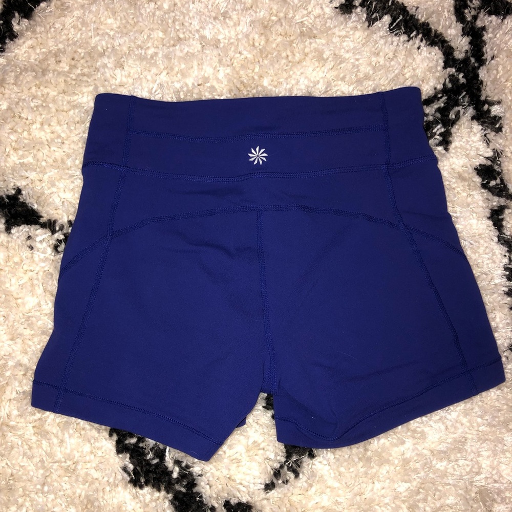Purple athleta training shorts